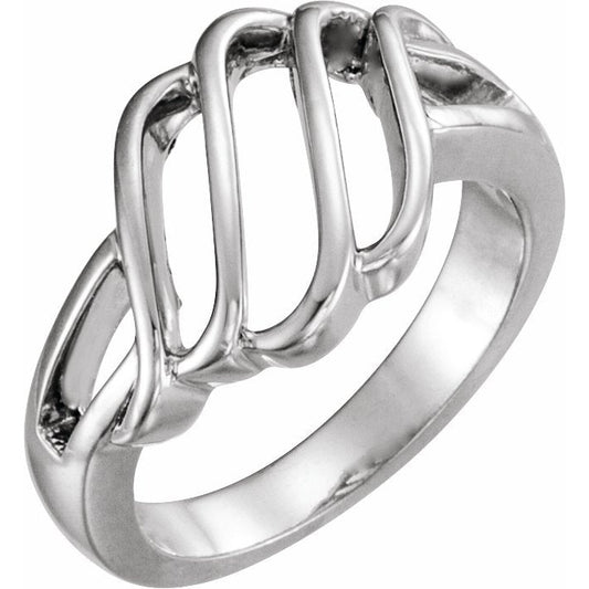 14K White Metal Fashion Remount Base 2