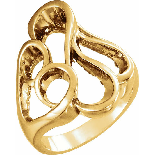 14K Yellow Freeform Ring