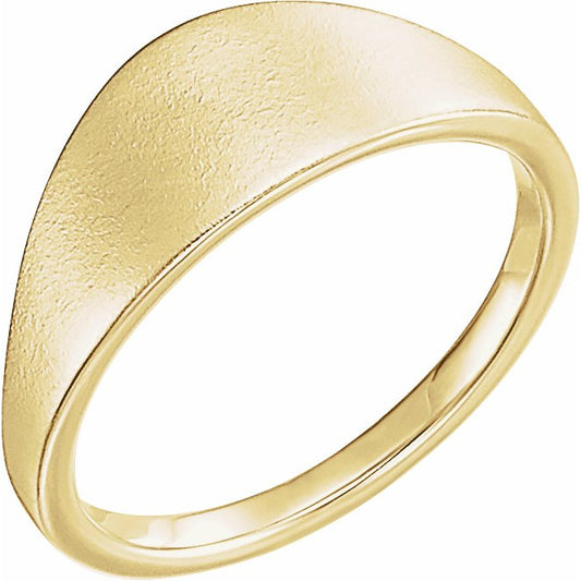 14K Yellow 21x7 mm Geometric Signet Ring