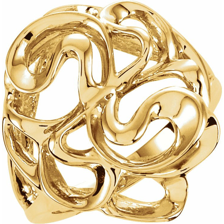 14K Yellow Freeform Ring