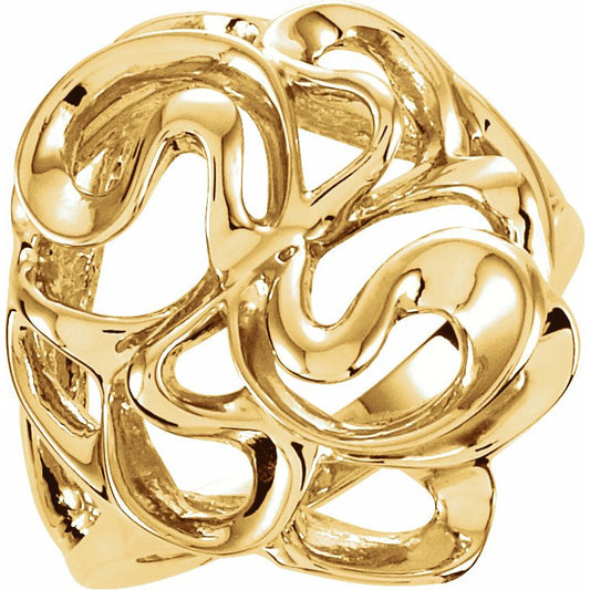 14K Yellow Freeform Ring
