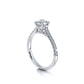Sasha Primak Contour Cathedral French Pave Set Diamond Engagement Ring with Bezel Detail