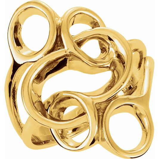 14K Yellow Freeform Ring