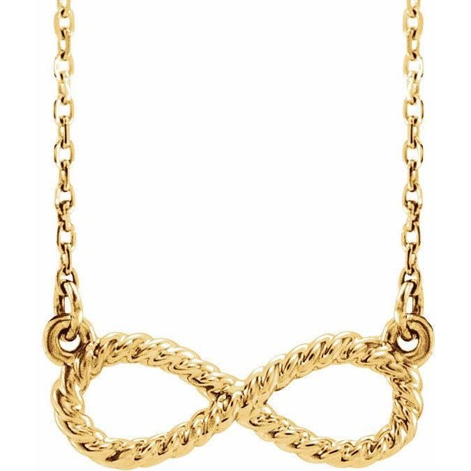 14K Yellow Rope Infinity-Inspired 18 Necklace