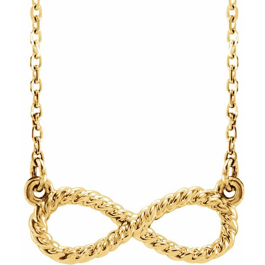 14K Yellow Rope Infinity-Inspired 18 Necklace