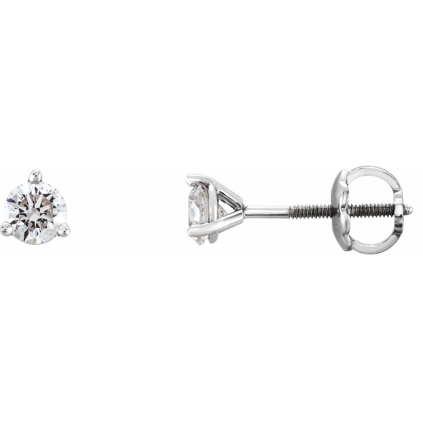 14K White 1/3 CTW Diamond Earrings