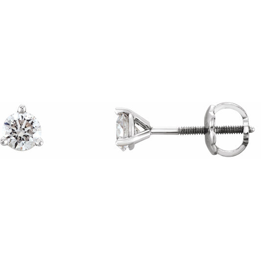 14K White 1/3 CTW Diamond Earrings