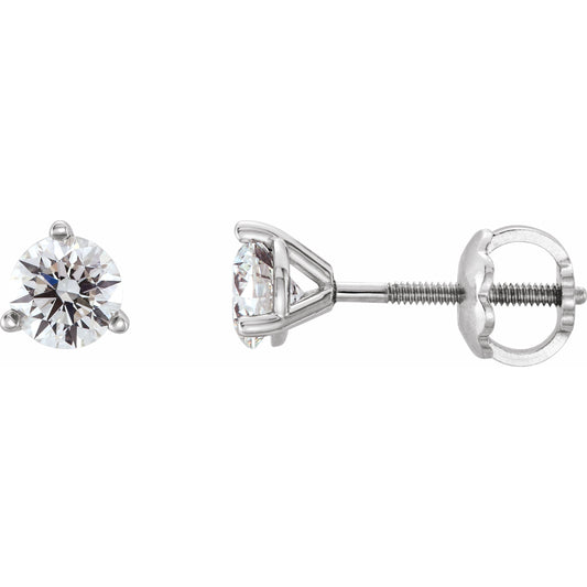14K White 1/4 CTW Diamond Earrings