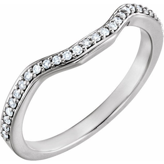 14K White 1/6 CTW Diamond Band
