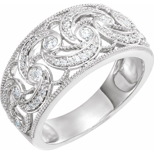 14K White 1/3 CTW Diamond Ring