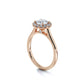 Sasha Primak Contour Cathedral Halo French Pave Set Diamond Engagement Ring with Bezel Detail