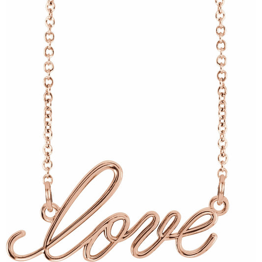 14K Rose Love 16.5 Necklace