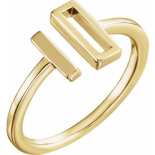 14K Yellow Bar Ring