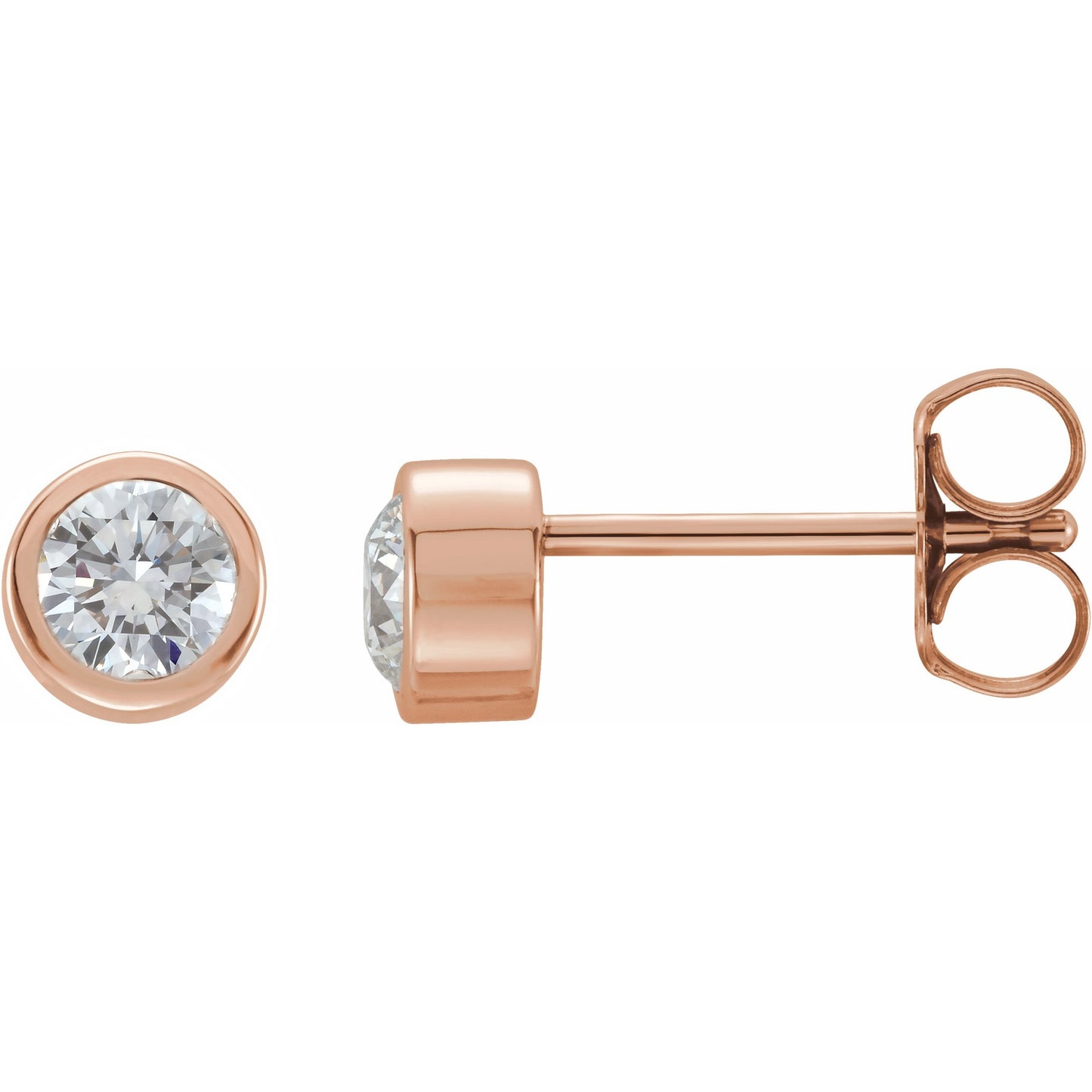 14K Rose 1/4 CTW Diamond Earrings
