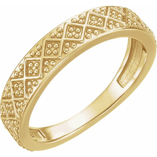 14K Yellow Stackable Ring
