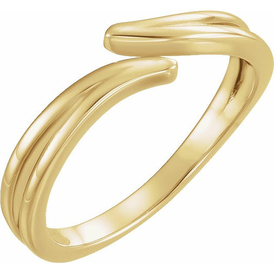14K Yellow Bypass Ring