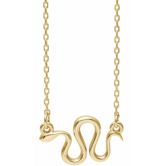 14K Yellow Snake 16-18 Necklace