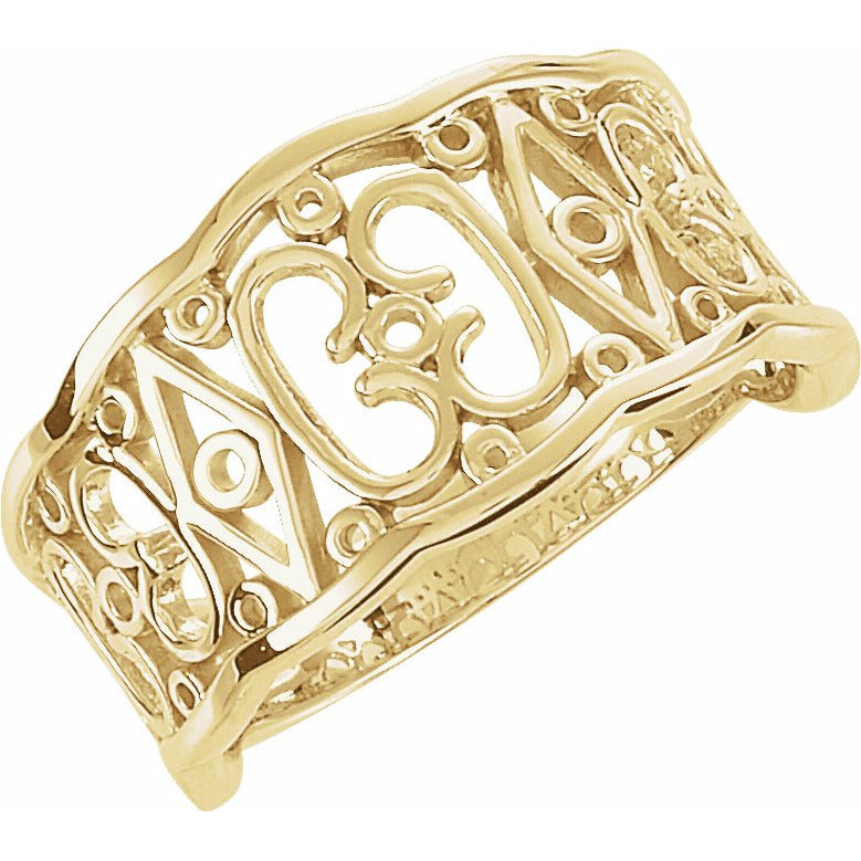 14K Yellow Freeform Remount Ring