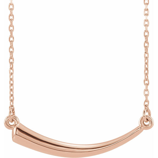 14K Rose Horn 16-18 Necklace