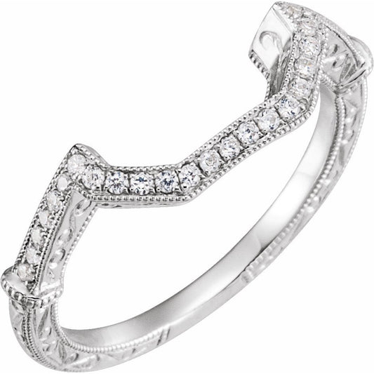 14K White 1/6 CTW Diamond Band