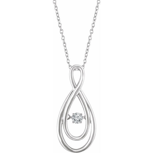 14K White 1/10 CT Mystara Diamondu00ae 18 Necklace