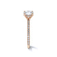 Sasha Primak Thin Embrace 4-Prong French Pave Set Diamond Engagement Ring with Pave Gallery Wire