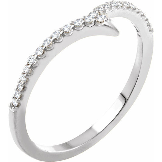 14K White 1/6 CTW Diamond Ring