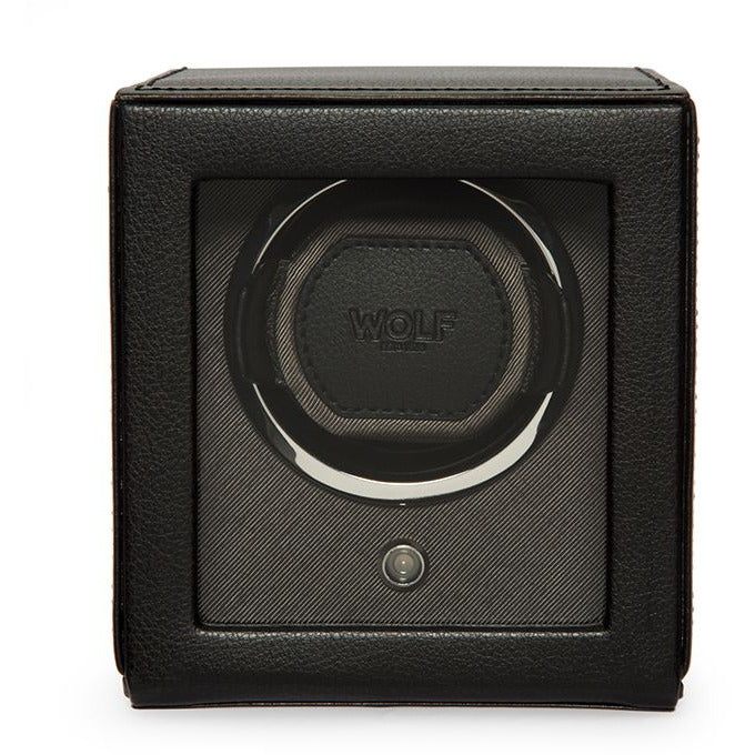 BLACK CUB WOLF WATCH WINDER WITH COVER