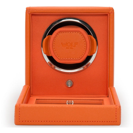 WOLF DESIGNS CUB SINGLE WATCH WINDER ORANGE