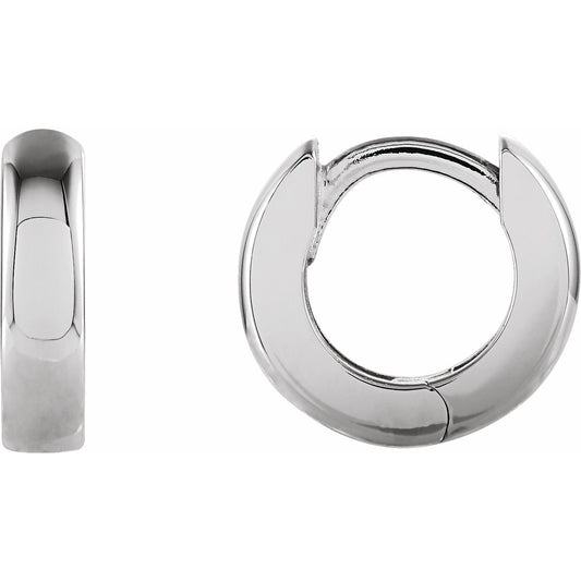 14K White 9.5 mm Huggies