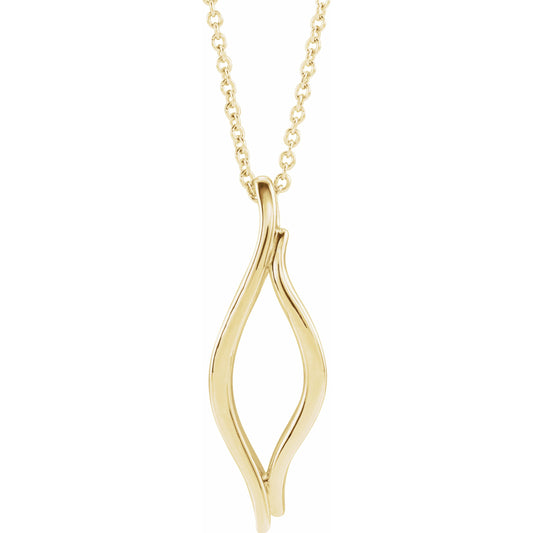 14K Yellow Freeform 16-18 Necklace