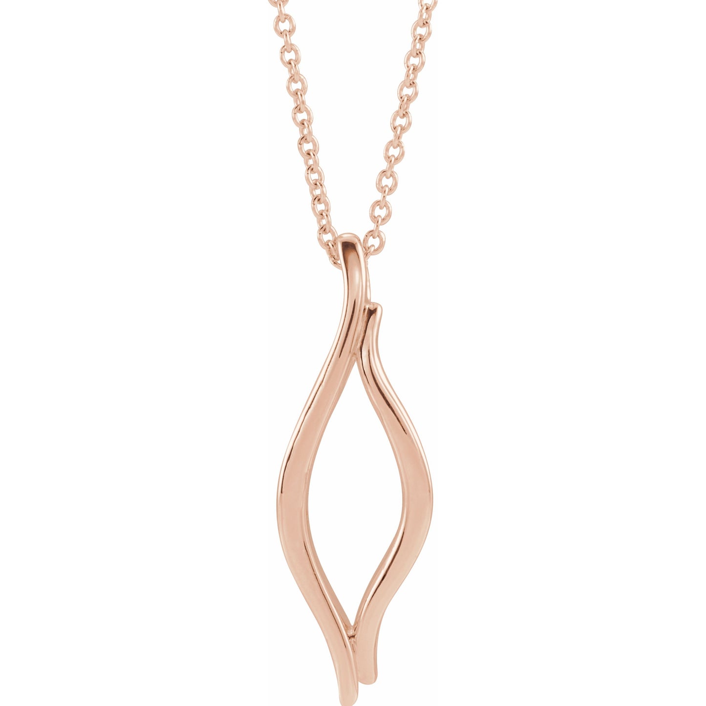 14K Rose Freeform 16-18 Necklace