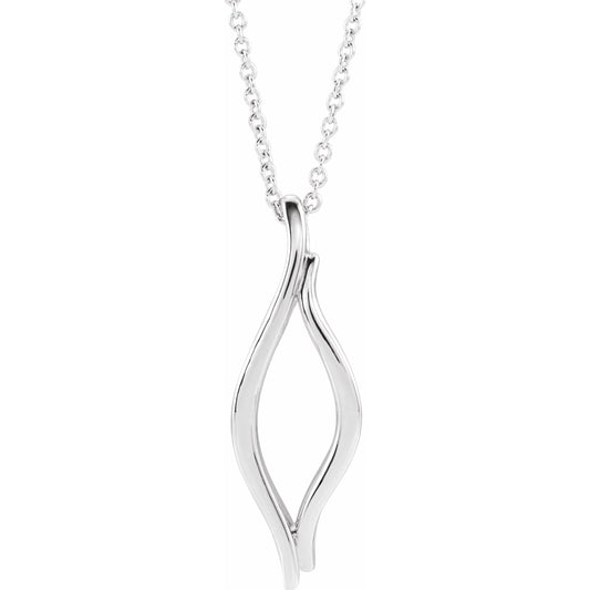 14K White Freeform 16-18 Necklace