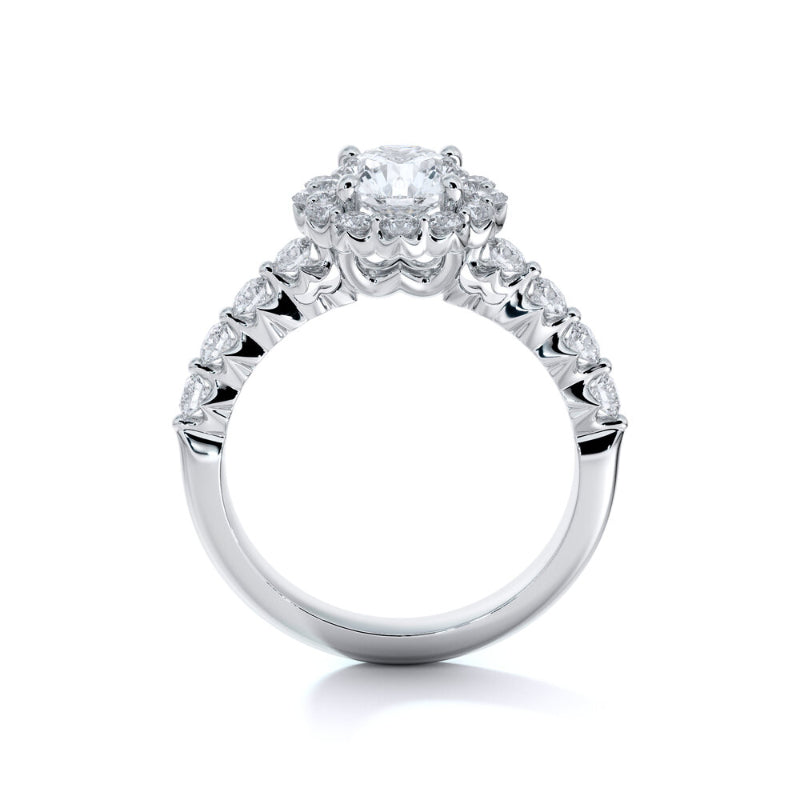 Sasha Primak Nine-Stone "Royal Prong" Halo Diamond Ring