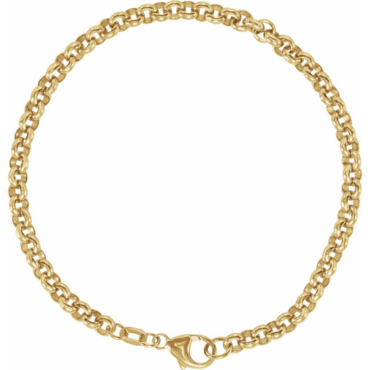14K Yellow Solid Rolo 7 Bracelet