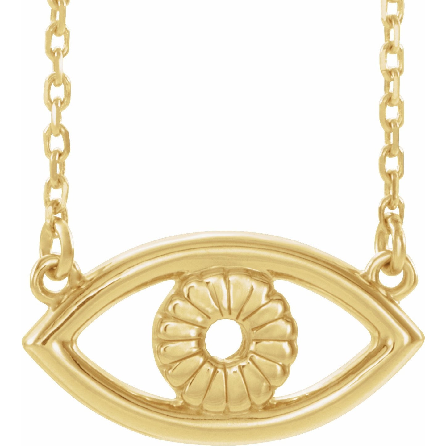 14K Yellow Evil Eye 18 Necklace