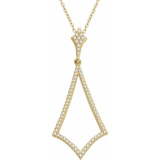 14K Yellow 1/4 CTW Diamond 18 Necklace
