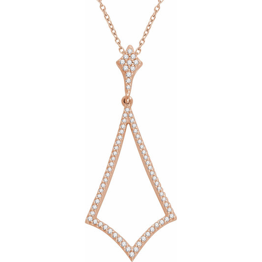 14K Rose 1/4 CTW Diamond 18 Necklace