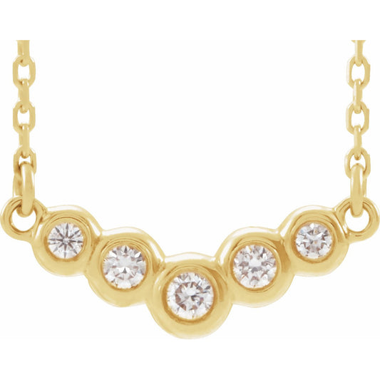 14K Yellow  1/8 CTW Diamond 18 Necklace