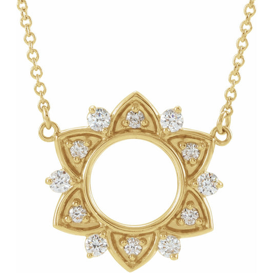 14K Yellow 1/4 CTW Diamond Accented 18 Necklace