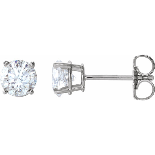 14K White 1 CTW Diamond Earrings
