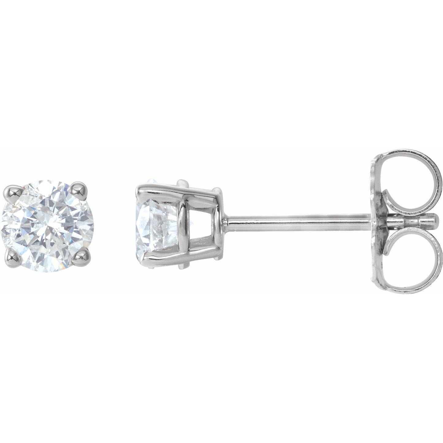 14K White 3/4 CTW Diamond Earrings