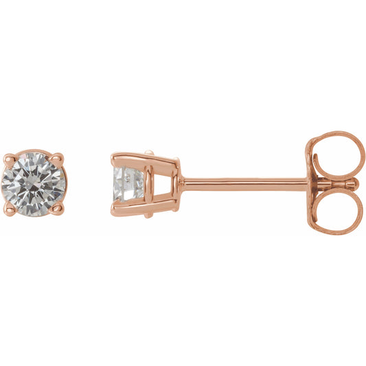 14K Rose 1/3 CTW Diamond Earrings
