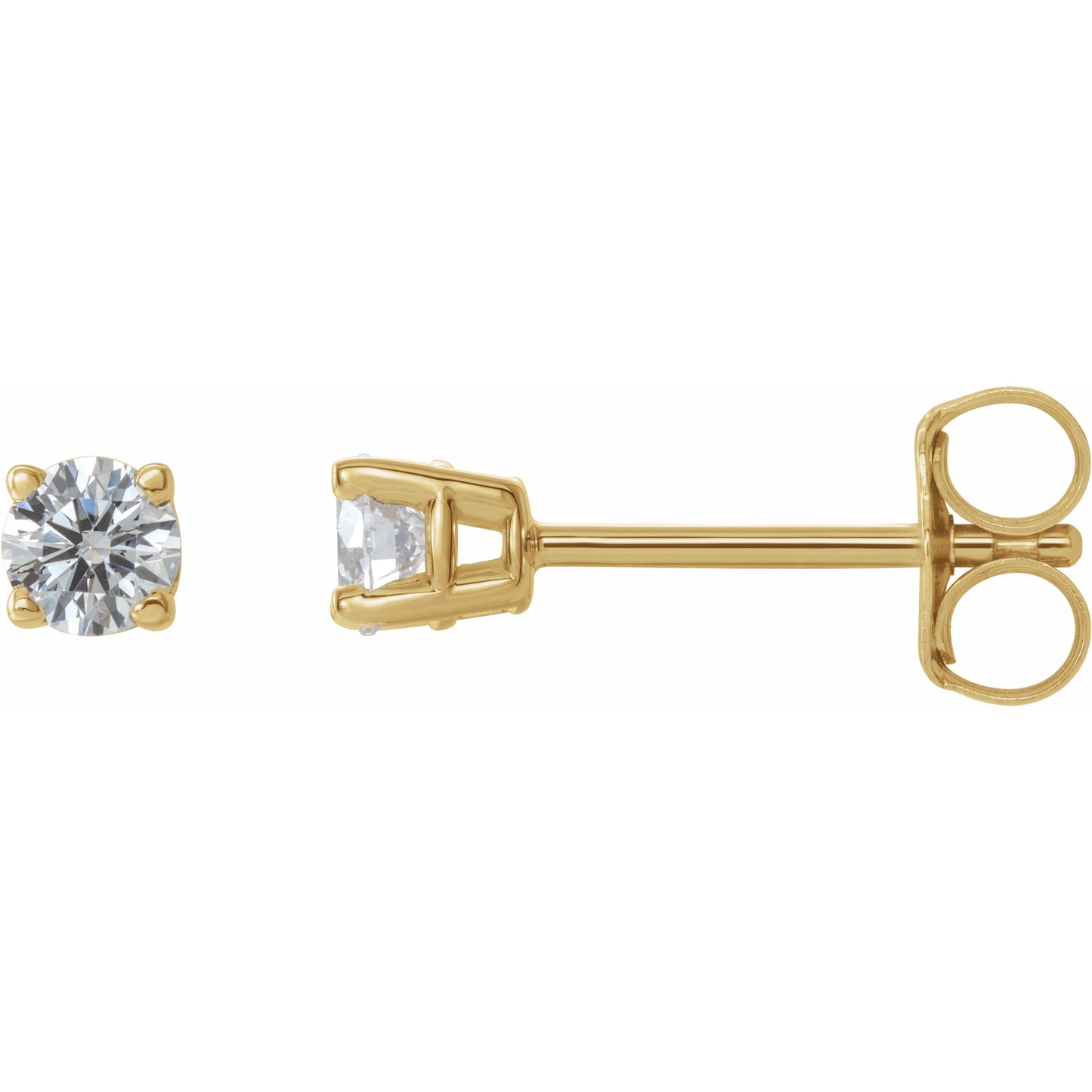 14K Yellow 1/4 CTW Diamond Earrings