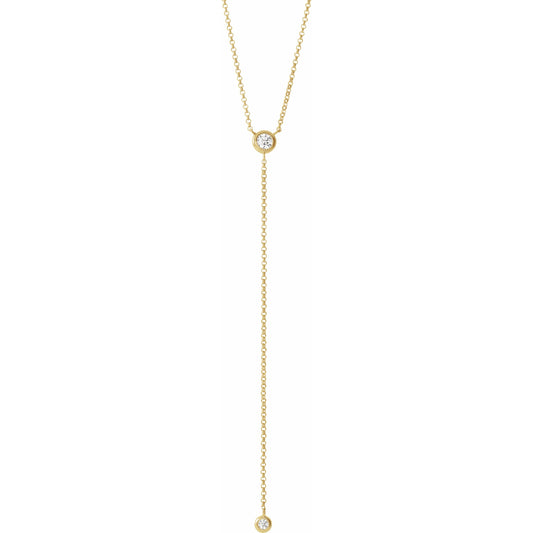 14K Yellow 1/5 CTW Diamond Y 15-17 Necklace