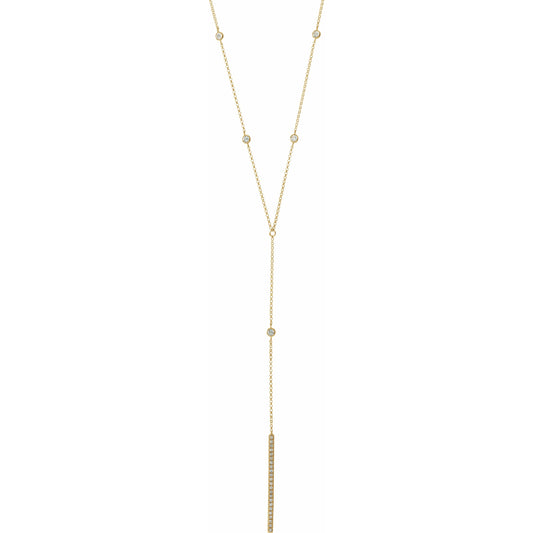 14K Yellow 1/3 CTW Diamond Y 15-17 Necklace