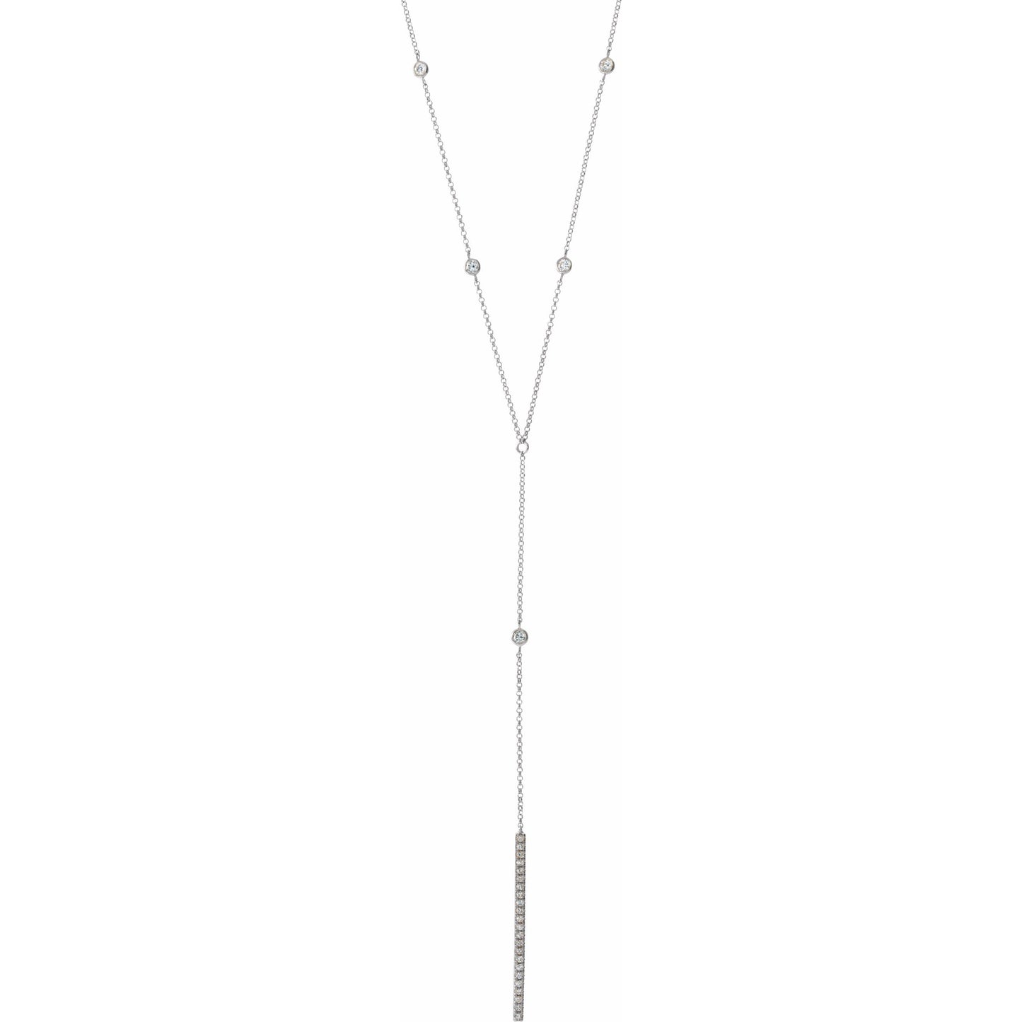 14K White 1/3 CTW Diamond Y 15-17 Necklace