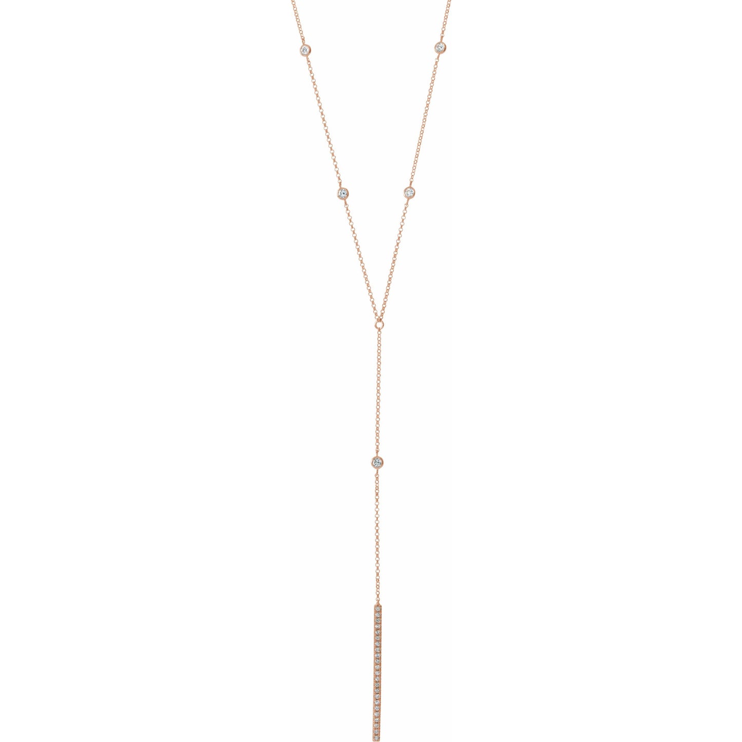 14K Rose 1/3 CTW Diamond Y 15-17 Necklace