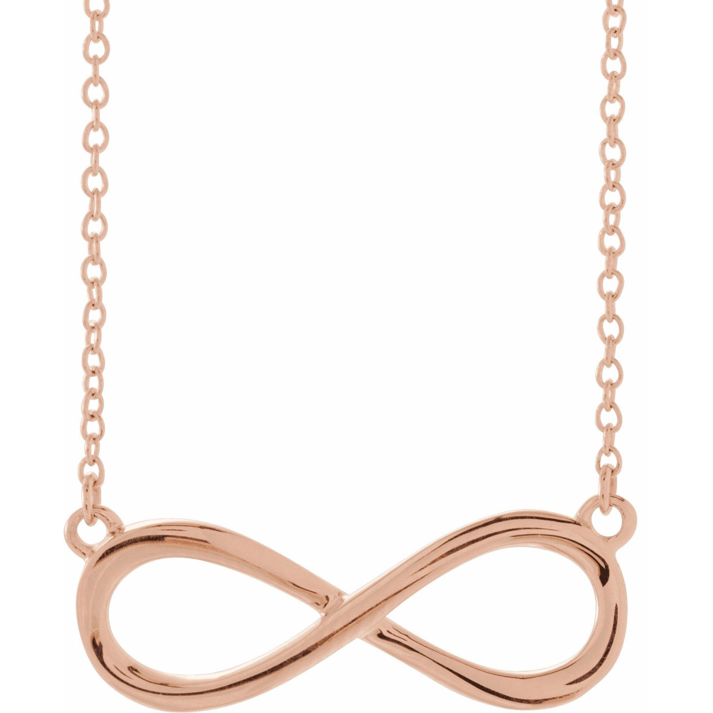 14K Rose Infinity-Inspired 18 Necklace