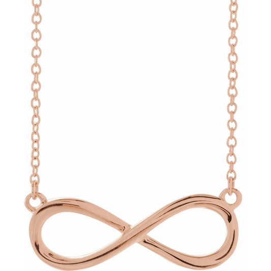 14K Rose Infinity-Inspired 18 Necklace